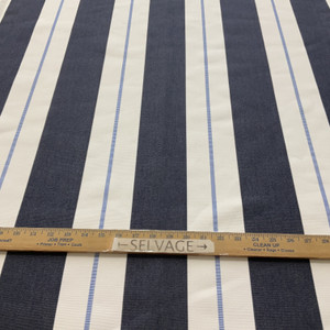 Stripes in Navy Blue / Royal Blue / White | Outdoor Upholstery Fabric | Water Resistant | Sunbrella-like | 54" wide | By the Yard