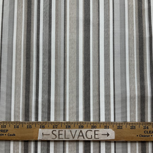 Stripes in Beige / Taupe / White | Outdoor Upholstery Fabric | Water Resistant | Sunbrella-like | 54" wide | By the Yard