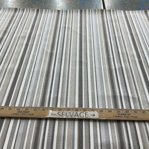 Stripes in Beige / Taupe / White | Outdoor Upholstery Fabric | Water Resistant | Sunbrella-like | 54" wide | By the Yard