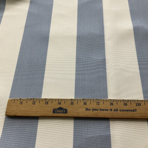 Stripes in Light Blue and Off White | Outdoor Upholstery Fabric | Water Resistant | Sunbrella-like | 54" wide | By the Yard