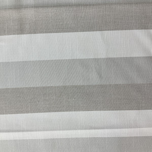 Slub Weave Wide Stripes in Beige / Off White | Outdoor Upholstery Fabric | Water Resistant | Sunbrella-like | 54" wide | By the Yard