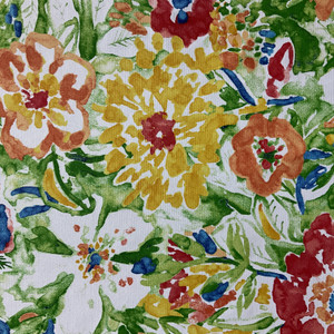 Solarium Rave in Ivory | OUTDOOR Home Decor Fabric | Watercolor Floral Mutlicolored |  Richloom | Medium Weight | 54" Wide | By the Yard