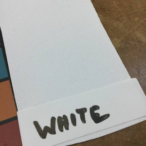 2.25 Yard Piece of White Polyester Basketweave Vinyl Cordura Style Fabric By The Yard 60"W