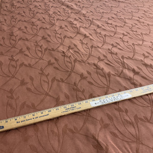 Leaf in Copper | Upholstery / Drapery Fabric | Two Toned Copper Brown | Medium Weight | 54" Wide | By the Yard