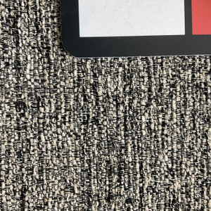 Dita in Basalt | Upholstery Fabric | Variegated Black / Off White | Medium Weight | 54" Wide | By the Yard
