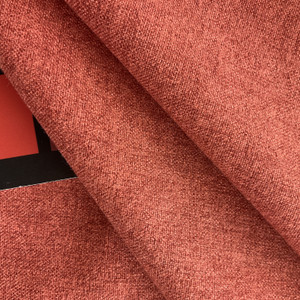 Ennis in Coral | Upholstery Fabric | Brushed Plainweave in Coral Red | Medium Weight | 54" Wide | By the Yard