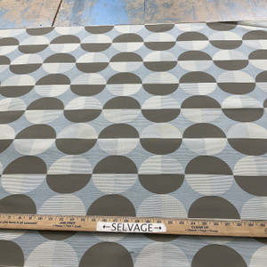 Tribilin in Spa Upholstery Fabric | Blue / Brown Circles |  Commercial Grade / High Performance | Medium Weight | 54" Wide | By the Yard
