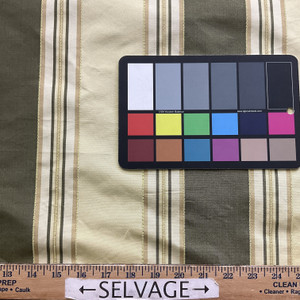 Splender in Green | Lightweight Upholstery / Drapery Fabric | Stripes in Dark Green / Pale Green | Medium Weight | 54" Wide | By the Yard