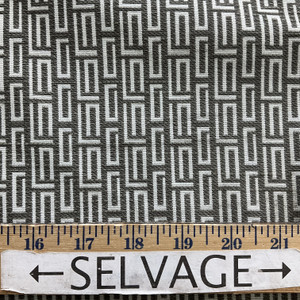 Kaycee in Shadow | Upholstery / Slipcover Fabric | Geometric in Grey / Lt Grey | Medium Weight | 54" Wide | By the Yard