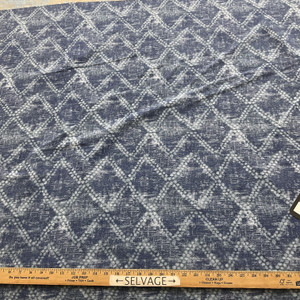 Shibori Diamond in Indigo Blue | Home Decor Fabric | Ellen Degeneres | 54" Wide | By the Yard