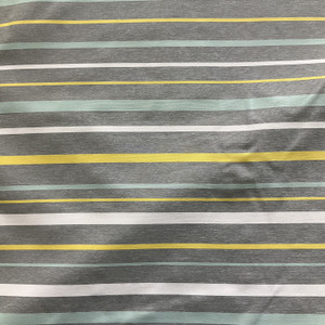 Rail in Frost | Upholstery Fabric | Green Yellow Taupe Stripes | Medium weight | 54" Wide | By the Yard