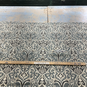 La Salle in Charcoal | Home Decor Fabric | Blue-Grey Black Beige Ikat | Magnolia Home | 54" Wide | By the Yard