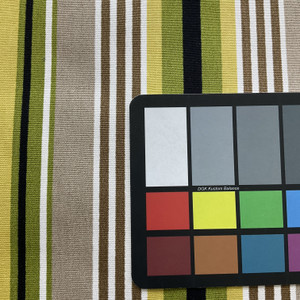 Willa in Lime | Home Decor Fabric | Stripes in Green / Brown / Black | MPress | Drapery | 54" Wide | By the Yard