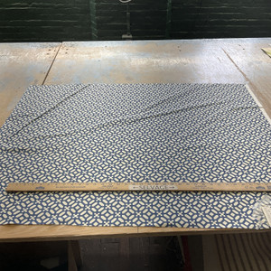 In the Frame in Bluejay | Home Decor Fabric | Blue White Lattice | Medium Weight | Waverly | 45" Wide | By the Yard