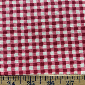 Gingham in Fuchsia | Home Decor Fabric | Pink White Check | Drapery | Medium weight | 54" Wide | By the Yard