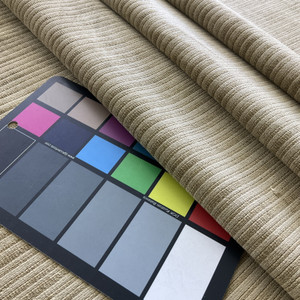 Northwest in Newbury | Upholstery Fabric | Velvet Stripes in Tan | Medium Weight | 54" Wide | By The Yard