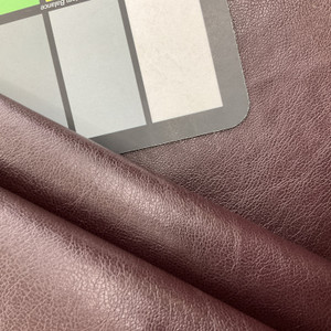 Cantina in Blackberry | Faux Leather Vinyl Upholstery Fabric | Light Grain | Dk Purple | Heavy Weight | 54" Wide | By the Yard