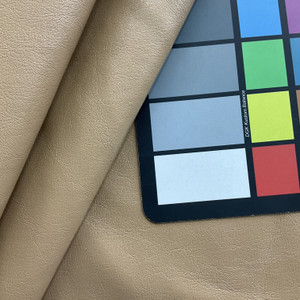 Yosemite in Light Brown | Faux Leather Upholstery Vinyl Fabric | Light Grain | Workable | 54" Wide | By the Yard