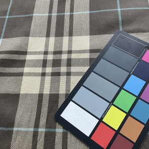 Phelps in Coffee Brown  |  Tartan Plaid Fabric in Brown, Tan, Blue  |  Midweight Home Decor Fabric |  Cotton Blend Twill | Marlatex | 54" Wide | BTY