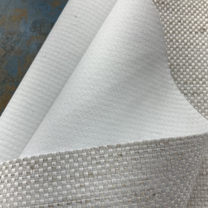 Pillow Talk in Natural White | Finished Blackout Drapery Fabric | Basketweave Finish | P Kaufmann | 100% Polyester | 55" Wide | BTY