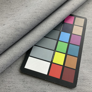 Pillow Talk in Pewter Gray | Finished Blackout Drapery Fabric | Basketweave Finish | P Kaufmann | 100% Polyester | 55" Wide | BTY