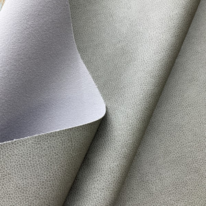Tolstoy in Flintstone  | Warm Grey Pebble Texture  Soft Faux Leather  Upholstery Vinyl Fabric |  Heavyweight | Felt  Backed | 54" Wide | Sold BTY
