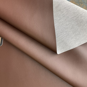 Dark Chocolate Brown Faux Leather  | Pebble Texture Upholstery Vinyl Fabric | Mid weight | Knit Backed | 54" Wide | Sold BTY