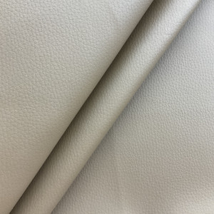 Beige Brown Faux Leather | Vinyl Upholstery Fabric | Light Pebbled Grain | Felt-Backed | Heavyweight | 54" Wide | By the Yard