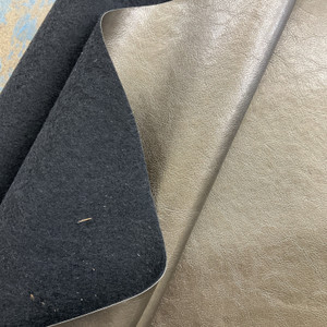 Sensa in Bronze | Faux Leather Vinyl Upholstery Fabric | Shiny Brown | Medium Grain | Felt-Backed | Heavyweight | 54" Wide | By the Yard