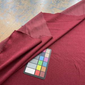 Sync in Rubelite | Upholstery / Drapery Fabric | Slub Weave in Dk Red | Medium Weight | 54" Wide | By the Yard