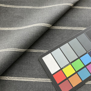 Faraday in Pewter  | Home Decor Fabric | Charcoal Grey Stripes | Richloom | 54" Wide | By the Yard