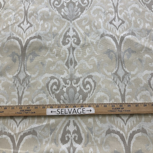 Winchester in Slate | Home Decor Fabric | Ikat Design Beige / Off White | Magnolia Home | 54" Wide | By the Yard