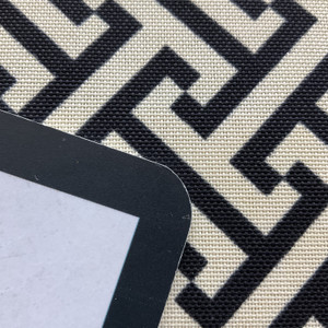 Cross Section in Blackbird | Outdoor Home Decor Fabric | Black / Off White | 54" Wide | By the Yard