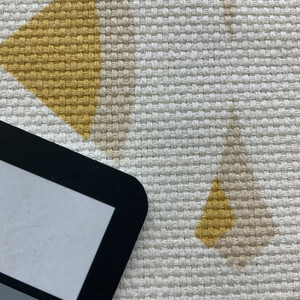 Elton in Yolk | Home Decor Fabric | Yellow / White Lattice | P/Kaufmann | Drapery | 54" Wide | By the Yard