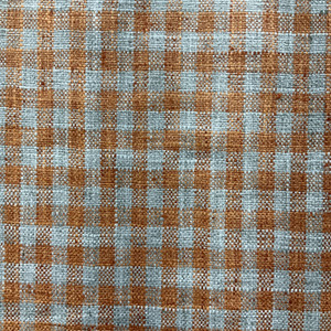 Zippy in Koi | Orange Taupe Check Upholstery Fabric | Midweight Woven Home Decor | Slipcovers | P Kaufmann | 54 " Wide | Sold BTY