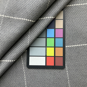 Ballenger in Grey / White | Upholstery Fabric | Windowpane Plaid | Large Scale | Heavyweight | 54" Wide | By the Yard