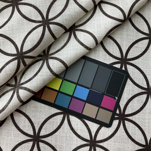 Bristol in Brown | Home Decor Fabric | Circle Geometric in Brown / Off White | Medium Weight | 54" Wide | By the Yard