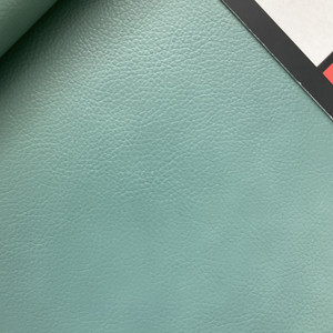 Jupiter in Aqua | Faux Leather Vinyl Upholstery Fabric | Light Pebbled Grain | Felt-Backed | 54" Wide | By the Yard