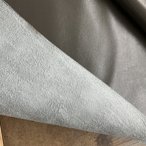 Churchill Downs in Truffle | Faux Leather Upholstery Vinyl Fabric | Taupe | Suede Backed | Extra Heavy | Kaufmann | 54" Wide | Sold BTY.