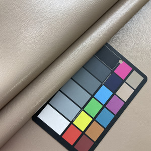 Churchill Downs in Mushroom | Faux Leather Upholstery Vinyl Fabric | Pinkish Tan | Suede Backed | Extra Heavy | Kaufmann | 54" Wide | Sold BTY.