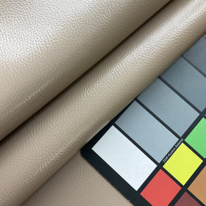 Churchill Downs in Mushroom | Faux Leather Upholstery Vinyl Fabric | Pinkish Tan | Suede Backed | Extra Heavy | Kaufmann | 54" Wide | Sold BTY.