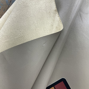 Churchill Downs in Pebble | Faux Leather Upholstery Vinyl Fabric | Greyish Taupe | Suede Backed | Extra Heavy | Kaufmann | 54" Wide | Sold BTY.