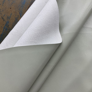 Churchill Downs in Robin's Egg | Faux Leather Upholstery Vinyl Fabric | Lt Greyish Green | Suede Backed | Extra Heavy | Kaufmann | 54" Wide | Sold BTY.