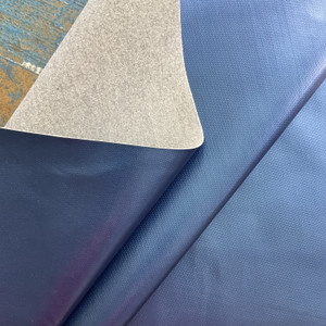 Iron City in Caspian |  Royal Blue Metallic  Faux Leather Upholstery Vinyl Fabric |  Heavyweight | Indoor Furniture | Flannel Backed | P Kaufman | 54" Wide | Sold BTY