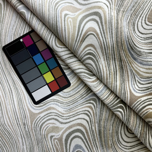 Marbling in Dune | Velvet Upholstery Fabric | Brown / Grey / Off White | Heavyweight | 100% Polyester | Kaufmann | 54" Wide | By the Yard