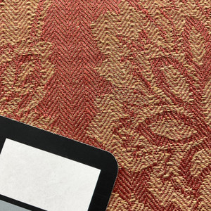 Alistair in Garnet | Upholstery Fabric | Herringbone Weave Damask in Warm Red with Gold | Medium weight | P Kaufmann  |  54" Wide | Sold BTwith Gold Large Scale Damask Herringbone WovenY
