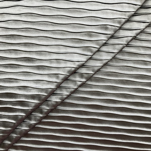Leona in Graphite | Drapery Fabric | Pin Tuck Design in Dk Grey | Lightweight | 54" Wide | By the Yard