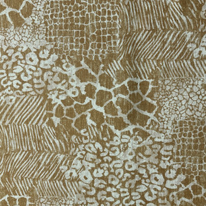 Amazon in Topaz | Home Decor Fabric | Gold / Off White Abstract Patchwork | Kaufmann | Medium Weight | 54" Wide | By the Yard