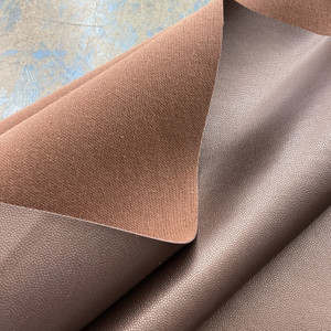 Stingray in Pecan | Faux Leather Upholstery Vinyl Fabric | Light Pebbled Texture in Coppery Brown | Heavyweight | 54" Wide | By the Yard