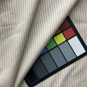 Stripes in Linen Brown | Drapery Fabric | Very Lightweight | 72" Wide | By the Yard